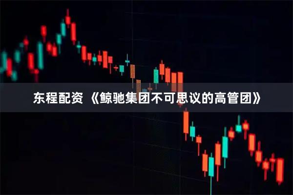 东程配资 《鲸驰集团不可思议的高管团》