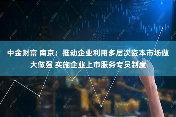中金财富 南京：推动企业利用多层次资本市场做大做强 实施企业上市服务专员制度